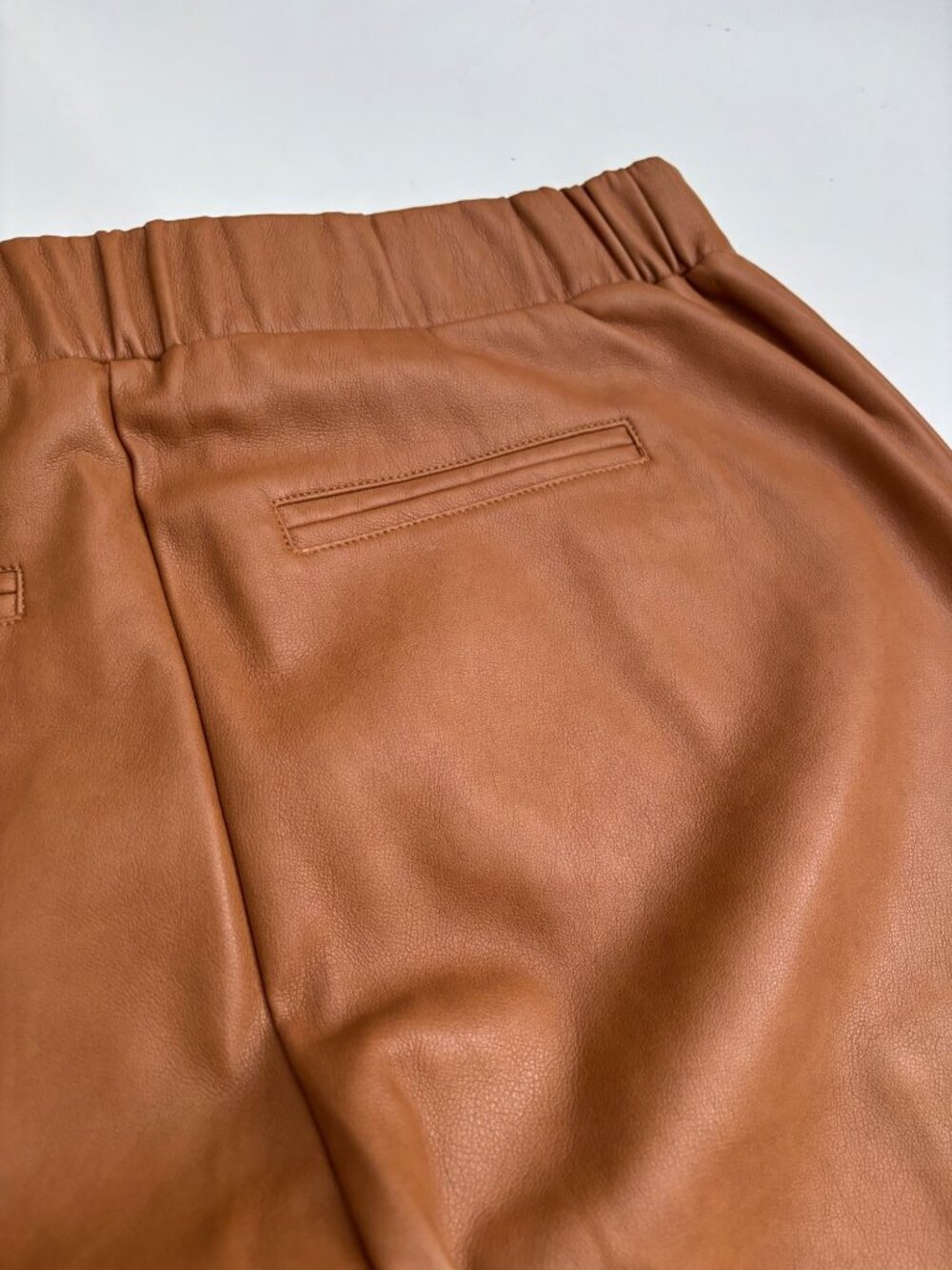 Bagatelle Collection Womens Faux Leather Wide-Leg Pants Camel Brown Size L new - Picture 8 of 8